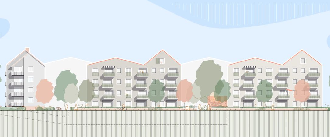 
                  Ansicht Neubau In der Rehre